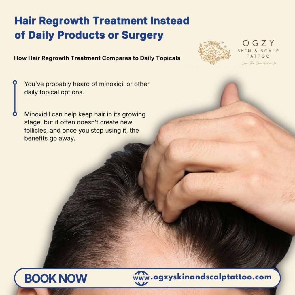 Hair Regrowth Treatment Instead of Daily Products or Surgery